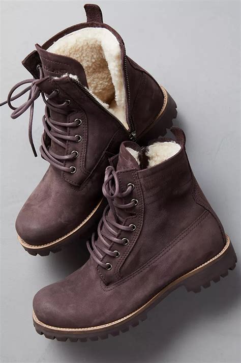 leather shearling boots